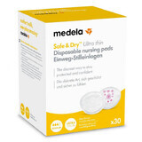 Medela, Einweg-Stilleinlagen, superdünn, Safe &amp; Dry, 30 Stück