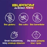 Ibuprom for children Forte 200 mg/ 5 ml, oral suspension, from the age of 3 months, strawberry flavor, 150 ml