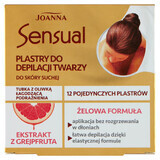 Joanna Sensual, Gel-Gesichtsenthaarungspflaster, mit Grapefruit, 12 Stück