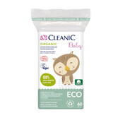 Cleanic Eco Baby Bio, Wattepads für Säuglinge und Kinder, 60 Stück