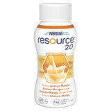 Resource 2.0, nutritional preparation, pineapple-mango flavor, 4 x 200 ml