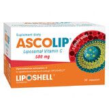 Ascolip, liposomales Vitamin C 500 mg, Kirschgeschmack, Gel zum Einnehmen, 5 g x 30 Beutel