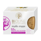 Bioline, Aleppo-Seife 55% Lorbeeröl, 200 g