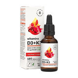 Aura Herbals Vitamin D3 + K2 + Kurkuma-Extrakt, Tropfen, 30 ml