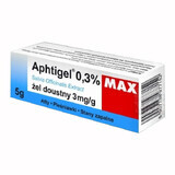 Aphtigel Max 0,3%, Gel zum Einnehmen 3 mg/g , Aphthen, Soor, Entzündungen, 5 g