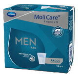 MoliCare Premium Men Pad, anatomische Saugeinlagen, 2 Tropfen, 14 Stück