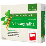 Kräuter in Tabletten Ashwagandha, 60 Tabletten