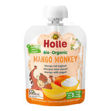 Holle, Fruchtmousse in der Tube, Mango Monkey, Mango mit Joghurt, ab 8 Monaten, 85 g