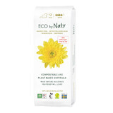 Eco by Naty, compresas ecológicas con alas, compostables, Super, 12 unidades