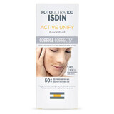 Isdin Fotoultra 100 Active Unify, Fluid zur Korrektur von Hautunreinheiten, SPF 50+, 50 ml