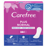 Carefree Plus Normal, Damenbinden, frischer Duft/frischer Duft, 56 Stück