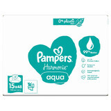 Pampers Harmonie Aqua, Feuchttücher, 15 x 48 Stück