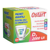Ostart D3 2000IU Packung, 60 Tabletten + Becher, Fiterman