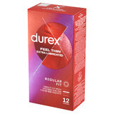 Durex Fetherlite Elite, Kondome mit mehr Gleitmittel, dünner, 12 Stück