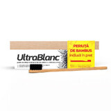 Pastă de dinți cu cărbune activat Ultrablanc, 75ml + Periuta de bambus, Aflofarm