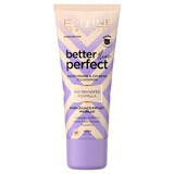 Eveline Cosmetics Better Than Perfect, feuchtigkeitsspendende und abdeckende Grundierung, Nr. 01, elfenbeinfarben, 30 ml