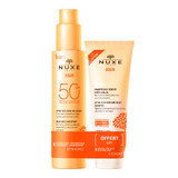 Nuxe Sun Face & Body Tanning Lotion Spray SPF 50 150ml + Free After-Sun Shower Gel 100ml