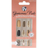 Set mit 24 falschen Nägeln, W7, Glamorous Nails, Jingle Jungle, inklusive Kleber