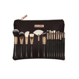 Set of 15 Makeup Brushes, Luxorise, Gold, Bag included