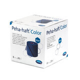 Peha-haft Color selbstklebendes elastisches Band, blau (932474), 8cm x 20m, Hartmann