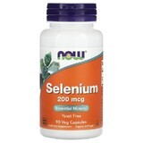 Seleniu, 200 mcg, 90 capsule vegetale, Now Foods