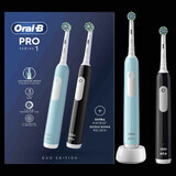 Oral-B EK Duo Pro Serie 1 Schwarz & Karibik Blau