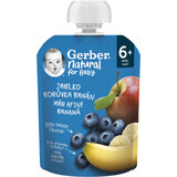 Gerber Natural Apfel, Heidelbeere und Banane Beutel 6m+ 90 g