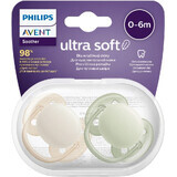 Philips Avent Ultrasoft Premium suzetă neutră 0-6m băiat 2 buc