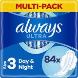 Always Ultra Sanitary Pads dag en nacht (V3) met vinnen 84 stuks