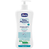 Chicco Baby Protective Moments Lichaamsshampoo met dispenser, 93% natuurlijke ingrediënten 750 ml