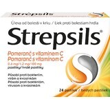 Strepsils Orange mit Vitamin C 24 Tabletten