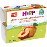 HiPP Bio-Äpfel mit Pfirsichen 4 x 100 g