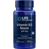 Vitamin B3 Niacin 500mg (100 Kapseln) Niacin Life Extension