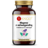 Magnesium mit Ashwagandha mit Safran und Vitamin B6 90 Kapseln Yango