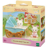 Set Carucior Iepurasi Gemeni Sylvanian Families, +3 ani, Epoch