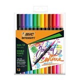 Intensity Double-ended Coloring Markers, 12 pcs, BIC