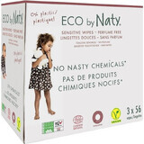 Eco by Naty Toallitas húmedas sin perfume para pieles sensibles 1×168 uds, toallitas húmedas