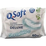 Q Soft Hârtie igienică umezită Sensit. Deluxe 1×60 buc, hârtie igienică umezită