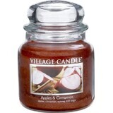 Village Candle Scented Candle in glass - Apple and cinnamon, medium 1×1 pc