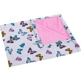 Children's blanket BÁRA 5284/422 75x100 pink/daisies 1×1 pc, baby blanket