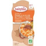 Babybio Meniu Păstârnac, dovleac, mămăliguță și rață 2x200g