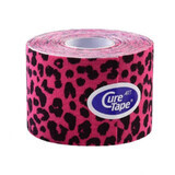 CureTape Art Leopard Pink, kinesiologisches Band, 5 cm x 5 m, 1 Stück