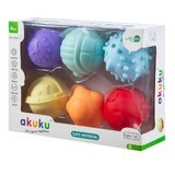 Ackuku, set of sensory balls, soft, 6 pieces