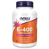 Now Foods E-400, Vitamin E, 250 Gel-Kapseln