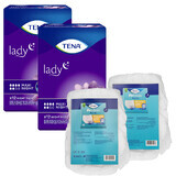 Tena Lady Set, Spezialbinden, Maxi Night, 2 x 12 Stück + ProSkin Pants Absorbent normal panty, Größe M und L, 2 Proben