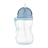 Canpol Babies, biberon con tubo pieghevole in silicone, blu, da 12 mesi, 370 ml