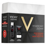 Vichy Homme Sensi Rasierset, sanfter anti-irritativer Rasierschaum, 200 ml + beruhigender Aftershave-Balsam für empfindliche Haut, 50 ml