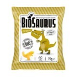 BioSaurus, Bio roasted corn chips, cheese flavor, 15 g