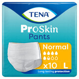 Tena Pants ProSkin, absorbierende Slips, Größe L, 100-135 cm, Normal, 10 Stück