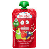 Fruchtbar Organic berry fruit mousse, strawberries, pears, pears, grapes, bananas, oats, after 6 months, 100 g